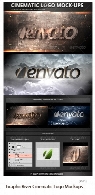 تصاویر لایه باز قالب پیش نمایش یا موکاپ لوگوی سینمایی از گرافیک ریورGraphicRiver Cinematic Logo Mockups