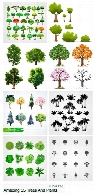 تصاویر وکتور مجموعه درخت های متنوع از شاتر استوکAmazing ShutterStock Trees And Plants