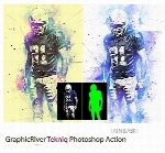 اکشن فتوشاپ ایجاد افکت انتزاعی بر روی تصاویر از گرافیک ریورGraphicRiver Tekniq Photoshop Action