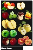 کلیپ آرت سیب، سیب سبز، سیب قرمز، سیب زردClipart Apples