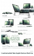 تصاویر لایه باز قالب پیش نمایش یا موکاپ دستگاه های جدید اپل، آیفون، لپ تاپ، کامپیوترCreativemarket New Apple Devices Mock Up