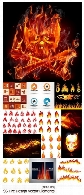 تصاویر وکتور عناصر طراحی شعله های آتش از شاتر استوکAmazing ShutterStock Fire Design Vector Elements