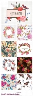 تصاویر وکتور عناصر تزئینی گلدار آبرنگی از شاتر استوکAmazing ShutterStock Floral And Watercolor Design