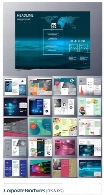 تصاویر وکتور بروشورهای تجاری متنوع سه لتCorporate Brochures
