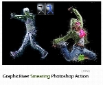 اکشن فتوشاپ ایجاد افکت لکه های درخشان از گرافیک ریورGraphicRiver Smearing Photoshop Action