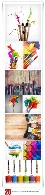 مجموعه تصاویر با کیفیت رنگ و قلم رنگ نقاشی از شاتراستوکAmazing ShutterStock Paints And Paintbrushes