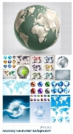 تصاویر وکتور کره زمین و نقشه جهانGlobe And Map
