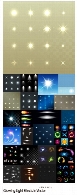 تصاویر وکتور افکت های نورانی درخشانGlowing Light Effects In Vector From Stock