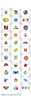 تصاویر وکتور آرم و لوگوی تجاری با طرح های انتزاعی سه بعدی3D Business Technology Abstract Logo Pack