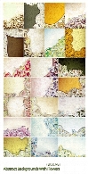 تصاویر وکتور پس زمینه های انتزاعی با پترن گلدارAbstract Backgrounds With Flowers Pattern