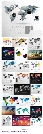 تصاویر وکتور نقشه گرافیکی جهان از شاتر استوکAmazing ShutterStock Design World Maps
