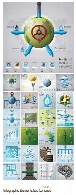 تصاویر وکتور نمودارهای اینفوگرافیکی اکولوژیInfographic Elements Eco Concept In Vector From Stock