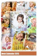 کلیپ آرت تصاویر لایه باز فریم های کودکانه به همراه تقویم دوازده ماهDesk Calendar 2015 For Twelve Months