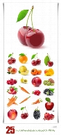 تصاویر با کیفیت میوه و سبزیجات در پس زمینه سفیدFruit And Vegetables Isolated On White