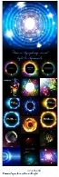 تصاویر وکتور پس زمینه های دایره ای نورانیDream Symphony Round Light Backgrounds