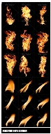 کلیپ آرت شعله های آتش از گرافیک ریورGraphicriver Isolated Fire Flames