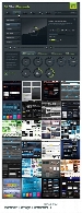 تصاویر وکتور قالب های متنوع برای وب سایتWebsite Design Elements 03