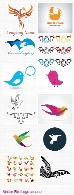 تصاویر وکتور آرم و لوگوی متنوع پرندگانVector Bird Logo