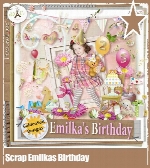 کلیپ آرت عناصر تزئینی تولد، تکسچرScrap Emilkas Birthday