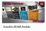پروژه آماده فلش نمایش تصاویر به صورت بروشور متحرک سه بعدیActiveDen 3D XML Portfolio
