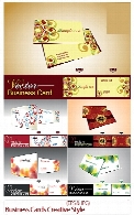 تصاویر وکتور کارت ویزیت های گرافیکیBusiness Cards Creative Style Template Design Vector