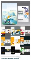 تصاویر وکتور قالب های آماده بروشورهای تجاری سه لتBusiness Template Brochure Vector