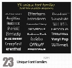 فونت انگلیسی متنوع23 Unique Font Families