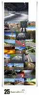 تصاویر با کیفیت جاده، جاده آسفالت، جاده کوهستانی و ...Roads Collection
