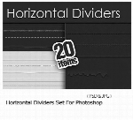 تصاویر لایه باز خط های متنوع تقسیم بندی افقی دوخت، پاره، نقطه چینDesigntnt Horizontal Dividers Set For Photoshop