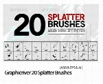 براش ایجاد لکه از گرافیک ریورGraphicriver 20 Splatter Brushes