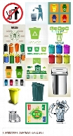 تصاویر وکتور سطل زباله، بازیافت، سطل آشغالShutterstock Trash Can