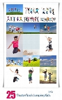 تصاویر با کیفیت پریدن بچه ها در هوا از شاتر استوکShutterStock Jumping Kids