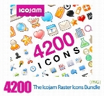 4200 آیکون متنوع IcojamThe Icojam Raster Icons Bundle 4200 PNG
