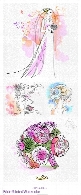 تصاویر وکتور نقاشی آبرنگی عروس، دسته گل عروس، حلقهBride Painted Watercolor