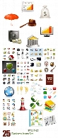 تصاویر وکتور آیکون های تجاری متنوعBusiness Icons Set