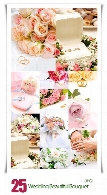 تصاویر با کیفیت دسته گل و حقه های ازدواج عروس و دامادWedding Beautiful Bouquet Collection
