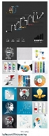 تصاویر وکتور نمودارهای اینفوگرافیکی متنوعCollection Of Infographics
