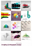 تصاویر وکتور نمودارهای اینفوگرافیکی از شاتر استوکAmazing ShutterStock Infographic Design