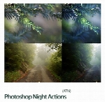 اکشن ایجاد افکت شب بر روی تصاویرPhotoshop Night Actions