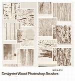 براش چوب برای فتوشاپDesigntnt Wood Photoshop Brushes