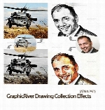 اکشن فتوشاپ افکت نقاشی از گرافیک ریورGraphicRiver Drawing Collection Effects