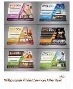 تصاویر لایه باز بروشورهای چند منظوره از گرافیک ریورGraphicRiver Multipurpose Product Services Offer Flyer