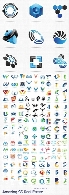 تصاویر لوگوهای متنوع عدد و حروفVector Elements For Design