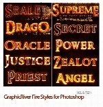 استایل افکت آتشین از گرافیک ریورGraphicRiver Fire Styles for Photoshop