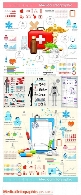 تصاویر وکتور جدول اینفوگرافیکی پزشکیMedical Infographics