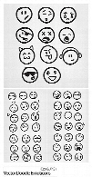 تصاویر وکتور شکلک های خنده دار متنوعVector Doodle Emoticons