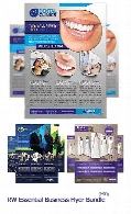 تصاویر لایه باز بروشورهای تجاری، دندانپزشکی، مد و طراحی لباس از گرافیک ریورGraphic river Essential Business Flyer Bundle