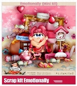تصاویرکلیپ آرت رمانتیک و فانتزی، عروسک، گل، شکلاتScrap kit Emotionally