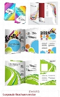 تصاویر وکتور بروشور تاشو و سربرگ فانتزیCorporate Brochures Vector Stock