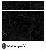 تصاویر تکسچر پس زمینه های سه بعدی مشکی3D Black Backgrounds